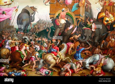 The Battle of Zama painting - 2nd Punic war Stock Photo - Alamy