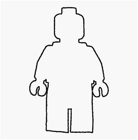 Blank Lego Man Outline, HD Png Download - kindpng