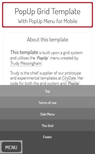 CityDale | PopUp Grid - Free Templates