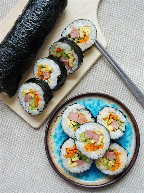 Korean Seaweed Rice Roll (Kim Bap 김밥) - Tasvel. | Recipe | Korean ...