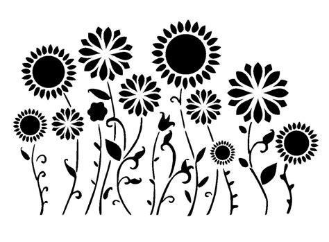 5.8/8.3 Flower border or background stencil. A5.