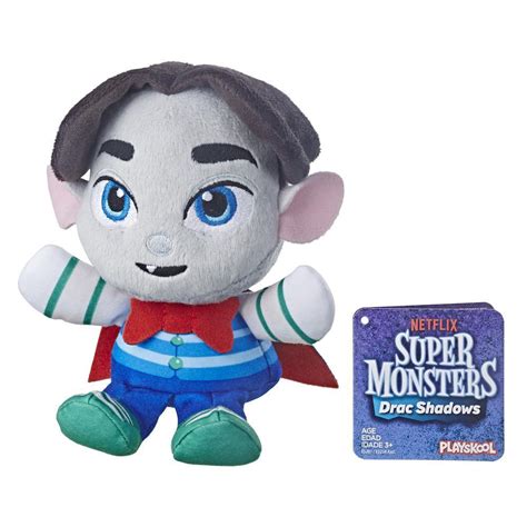 Netflix Super Monsters Drac Shadows Collectible Plush Toy | Playskool