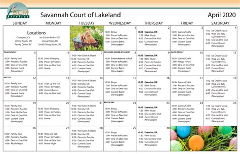 Downtown Lakeland Events Calendar - Printable Word Searches