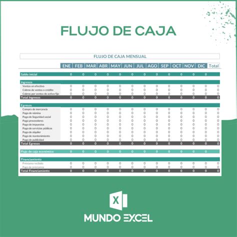 🥇 Plantilla Excel Flujo de Caja