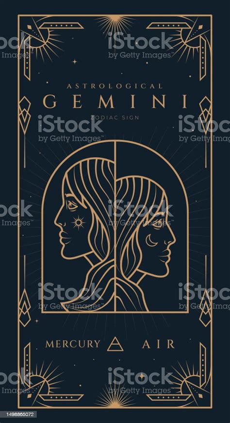 Gemini Signs Symbol Zodiac Illustration Stock Illustration - Download ...