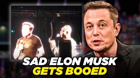 Sad Elon Musk Responds To Getting Viciously Booed On Stage - YouTube