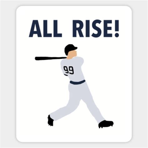 Aaron Judge - ALL RISE! - Aaron Judge - Sticker | TeePublic