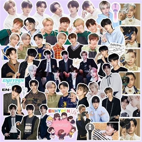 Buy MUSITE 100 PCS ENHYPEN Stickers Pack Kpop Decorative Stickers Gift ...