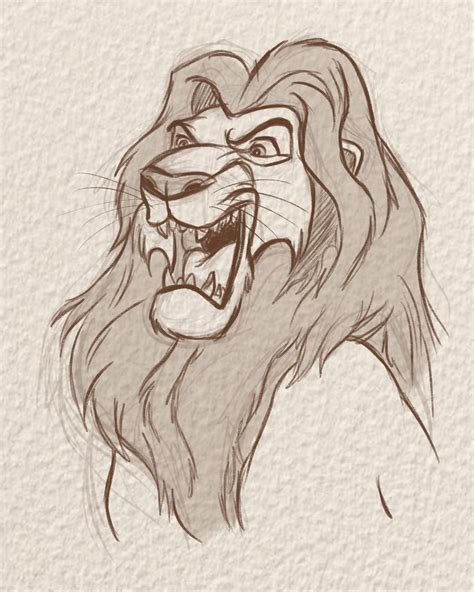 How To Draw Mufasa From Lion King at How To Draw