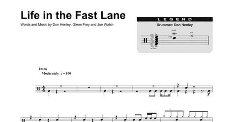 Life In The Fast Lane (Drums Transcription) - Print Sheet Music Now