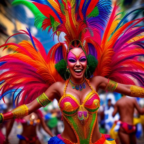 Rio Dancer Carnival brazil mask detailed costumes colors tropical women ...