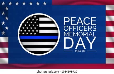 Peace Officers Memorial Day Celebrated On Stock Vector (Royalty Free ...