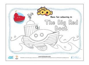 The Big Red Boat Colouring in Picture | Paw patrol coloring, Crafts for ...