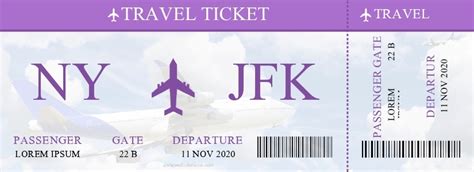 30 Editable Plane Ticket Templates (Word, PDF) - TemplateArchive