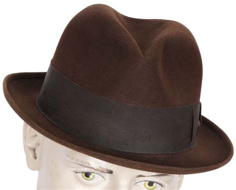 Vintage Borsalino Brown Fedora Hat Mens Size Large 7 1/4