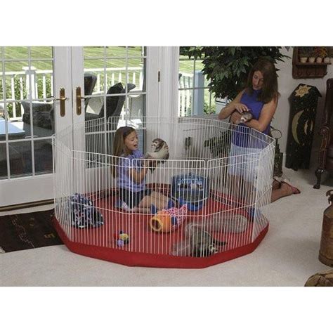 Marshall Ferret Play Pens with Red Mat Cover – Pet Crates Direct