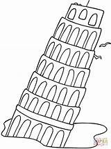 Leaning Tower Of Pisa Coloring Pages  Nation sketch template