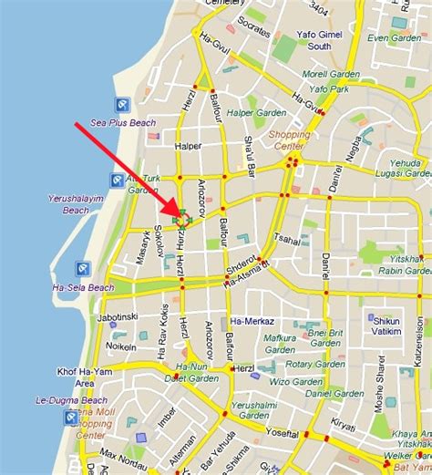 Bat Yam Map - Israel