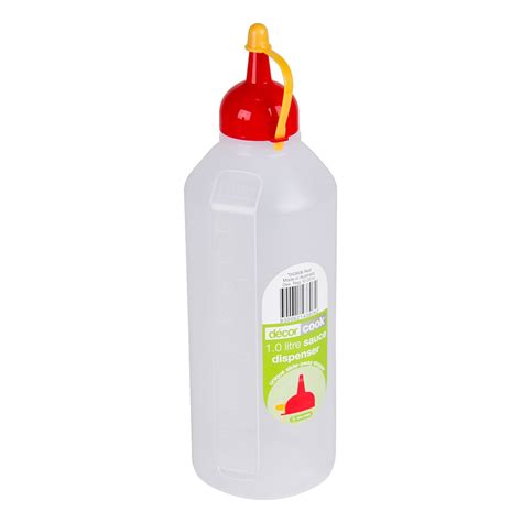 SQUEEZE SAUCE BOTTLE 1LT CLR PLASTIC (6) - 2662003 | Reward Hospitality