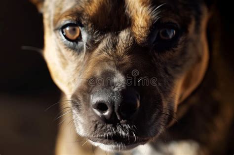 Perro Fierro Con Un Brillo Focalizado Y Fosas Nasales Inflamadas Imagen de archivo - Imagen de ...