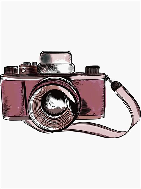 "35mm Watercolor Camera" Sticker by juliachesnut | Redbubble