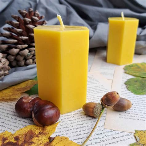 Hexagonal Beeswax Pillar Candle – BEE Zero Waste