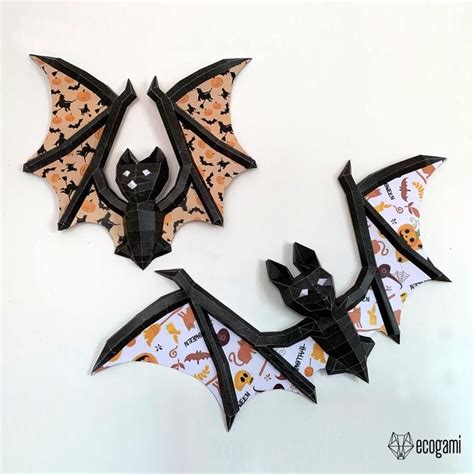 Bat Papercraft Sculptures Printable 3D Puzzle 3D Papercraft - Etsy | Paper crafts, Papercraft ...