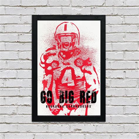 Limited Edition Husker Go Big Red Poster Modern Era Nebraska ...