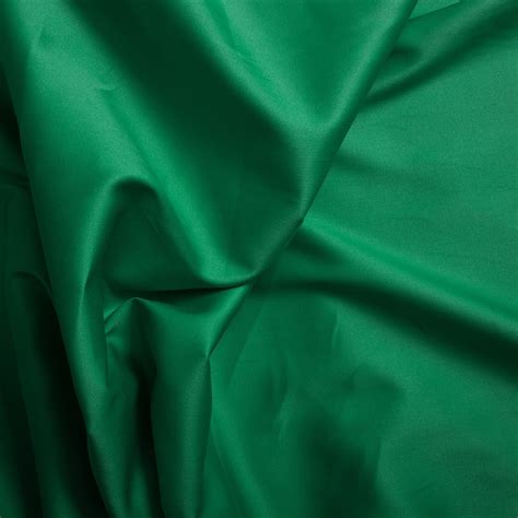 Cotton satin fabric emerald green