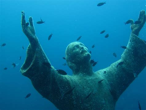 Deserted Places: The underwater statue of Christ of the Abyss