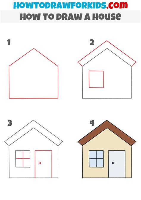 How to Draw a House for Kindergarten - Easy Tutorial For Kids