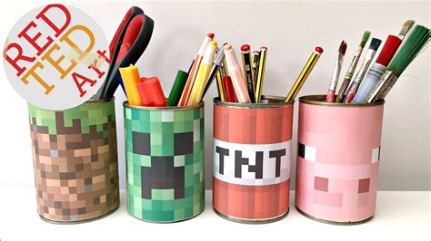 Minecraft Craft EASY Desktidy (Great Recycled DIY too!) - YouTube