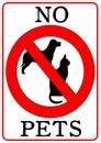 No Pets Sign