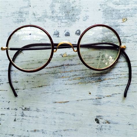 Vintage Round Frame Glasses // MH Harris Wire Rim Earpiece