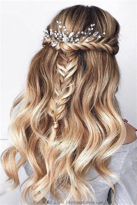 30 Wedding Hairstyles Half Up Half Down With Curls And Braid | Follow Of Style - #braid #curls # ...