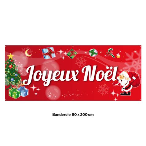 Vente Flash - Banderole - Joyeux Noël (modèle 5) - Livraison offerte