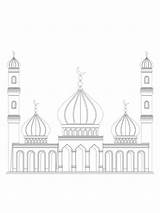 Mosque coloring Pages sketch template