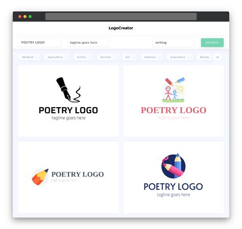 Poetry Logo Design: Create Your Own Poetry Logos