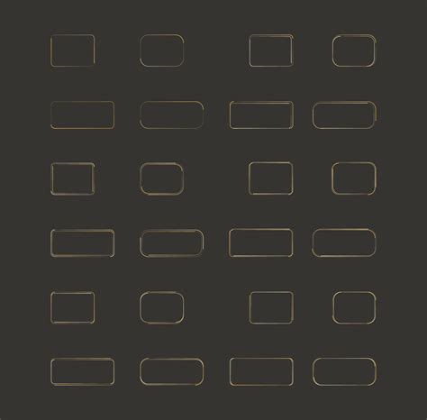 Curved Rectangle Outline Vector Set 22168835 Vector Art at Vecteezy