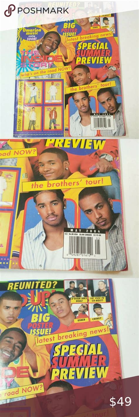 Word Up Magazine May 2004 Big Poster Issue Usher Chingy B2K Omarion ATL ...