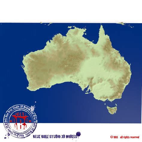 3D model Australia elevation map | CGTrader