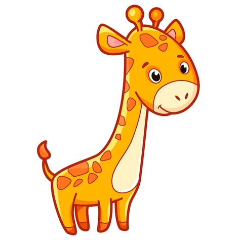 Premium Vector | Cute giraffe cartoon. Giraffe clipart illustration