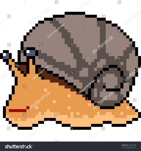 Vector Pixel Art Snail Isolated Stock Vector (Royalty Free) 794842348