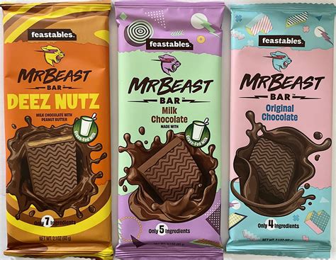Buy Feastables Beast Bar - Deez Nuts Milk Chocolate Peanut Butter ...