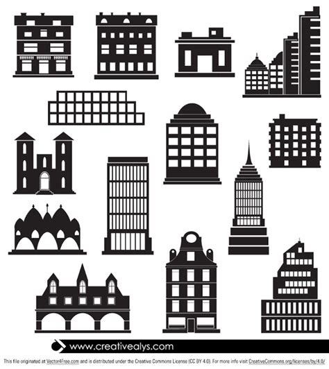 14 Free Vector Buildings