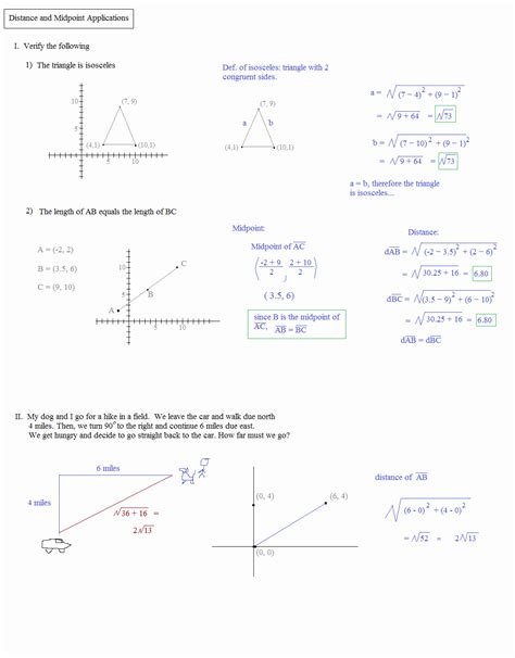 50 The Midpoint Formula Worksheet