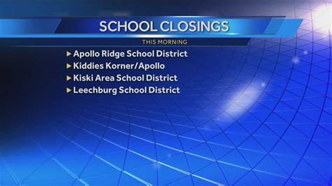 (UPDATED) School Closings for Today