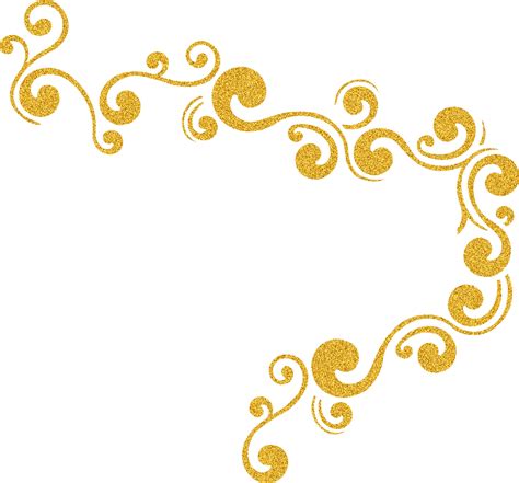 Sparkle Clipart Swirl - Glitter Gold Border Png Transparent Png - Full ...