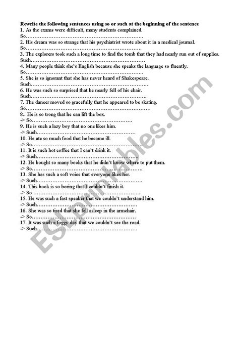 inversion with so and such - ESL worksheet by Hanni1706