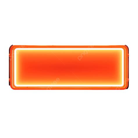 Neon Orange Rectangle Banner Neon Rectangle, Neon, Neon Sign, Shape PNG Transparent Image and ...